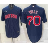 Men's Boston Red Sox #70 Payton Tolle Navy Cool Base Stitched Jersey