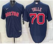 Men's Boston Red Sox #70 Payton Tolle Navy Cool Base Stitched Jersey