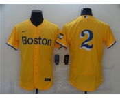 Men's Nike Boston Red Sox #2 Xander Bogaerts Gold Flex Base Authentic Collection MLB Jersey