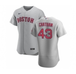 Men's Nike Boston Red Sox #43 C.J. Chatham Gray Road 2020 Authentic Team Baseball Jersey