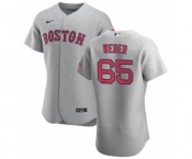 Men's Nike Boston Red Sox #65 Ryan Weber Gray Road 2020 Authentic Team Baseball Jersey
