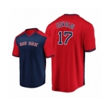 Nathan Eovaldi Boston Red Sox #17 Navy Red Iconic Player Majestic Jersey