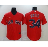 Nike Men's Boston Red Sox #34 David Ortiz Replica Red Alternate Home Retirement Patch Cool Base Baseball Jersey