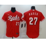 Men Cincinnati Reds #27 BAUER Nike Red Authentic 2020 Alternate Jersey