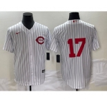 Men's Cincinnati Reds #17 Stuart Fairchild White Field of Dreams Stitched Baseball Jersey