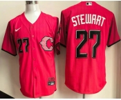 Men's Cincinnati Reds #27 Sal Stewart Red 2026 City Connect Stadium Jersey