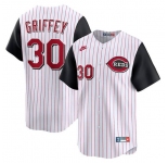 Men's Cincinnati Reds #30 Ken Griffey Jr. White Cooperstown Collection Limited Stitched Baseball Jersey