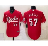 Men's Cincinnati Reds #57 Julian Garcia Red Stitched Baseball Jersey