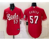 Men's Cincinnati Reds #57 Julian Garcia Red Stitched Baseball Jersey