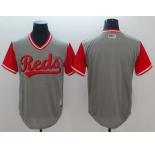 Men's Cincinnati Reds Blank Authentic Grey 2017 Players Weekend Baseball Jersey