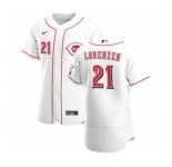 Men's Nike Cincinnati Reds #21 Michael Lorenzen White Home 2020 Authentic Player Baseball Jersey