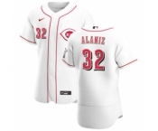 Men's Nike Cincinnati Reds #32 R.J. Alaniz White Home 2020 Authentic Player Baseball Jersey