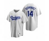 Los Angeles Dodgers #14 Enrique Hernandez Nike White Cooperstown Collection Home Jersey
