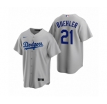 Los Angeles Dodgers #21  Walker Buehler Nike Gray Replica Alternate Jersey