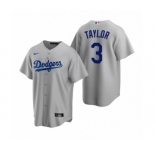 Los Angeles Dodgers #3 Chris Taylor Nike Gray Replica Alternate Jersey
