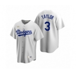 Los Angeles Dodgers #3 Chris Taylor Nike White Cooperstown Collection Home Jersey