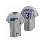 Los Angeles Dodgers #31 Joc Pederson Nike Gray Replica Alternate Jersey