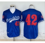 Men's Brooklyn Dodgers #42 Jackie Robinson Royal Stitched Baseball Jersey