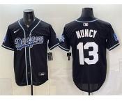 Men's Los Angeles Dodgers #13 Max Muncy B2B Champs 2026 Black Out Style Vapor Limited Stitched Baseball Jersey