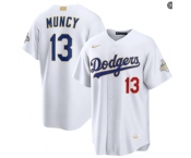 Men's Los Angeles Dodgers #13 Max Muncy Nike 2026 White Gold Collection Stadium Limited Jersey