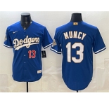 Men's Los Angeles Dodgers #13 Max Muncy Royal 2026 Alternate Gold Collection Stadium Stitched Baseball Jersey