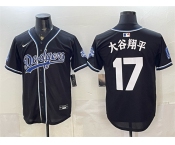 Men's Los Angeles Dodgers #17 大谷翔平 B2B Champs 2026 Black Out Style Vapor Limited Stitched Baseball Jersey