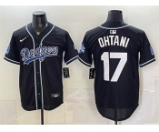 Men's Los Angeles Dodgers #17 Shohei Ohtani B2B Champs 2026 Black Out Style Vapor Limited Stitched Baseball Jersey