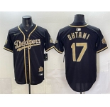 Men's Los Angeles Dodgers #17 Shohei Ohtani Black 2026 Armed Forces Day Stitched Baseball Jersey