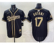 Men's Los Angeles Dodgers #17 Shohei Ohtani Black 2026 Armed Forces Day Stitched Baseball Jersey