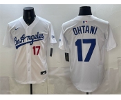 Men's Los Angeles Dodgers #17 Shohei Ohtani White Alternate Stadium Stitched Baseball Jersey