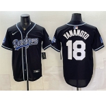Men's Los Angeles Dodgers #18 Yoshinobu Yamamoto B2B Champs 2026 Black Out Style Vapor Limited Stitched Baseball Jersey