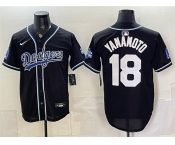 Men's Los Angeles Dodgers #18 Yoshinobu Yamamoto B2B Champs 2026 Black Out Style Vapor Limited Stitched Baseball Jersey