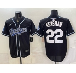 Men's Los Angeles Dodgers #22 Clayton Kershaw B2B Champs 2026 Black Out Style Vapor Limited Stitched Baseball Jersey