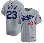 Men's Los Angeles Dodgers #23 Kyle Tucker Grey 2026 Limited Stitched Baseball Jersey