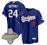 Men's Los Angeles Dodgers #24 Kobe Bryant Royal 2026 Alternate Gold Collection Stadium Stitched Baseball Jersey