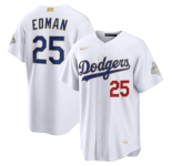 Men's Los Angeles Dodgers #25 Tommy Edman Nike White 2026 Gold Collection Stadium Jersey