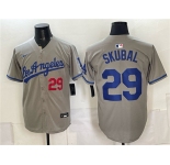 Men's Los Angeles Dodgers #29 Tarik Skubal Gray Limited Stitched Baseball Jersey