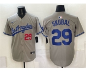 Men's Los Angeles Dodgers #29 Tarik Skubal Gray Limited Stitched Baseball Jersey