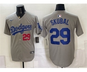Men's Los Angeles Dodgers #29 Tarik Skubal Grey Limited Stitched Baseball Jersey