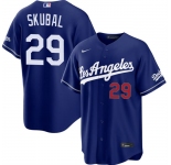 Men's Los Angeles Dodgers #29 Tarik Skubal Royal Alternate Stadium Stitched Baseball Jersey
