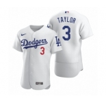 Men's Los Angeles Dodgers #3 Chris Taylor Nike White 2020 Authentic Jersey