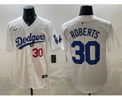 Men's Los Angeles Dodgers #30 Dave Roberts White 2026 Home Limited Stitched Baseball Jersey