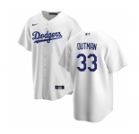 Men's Los Angeles Dodgers #33 James Outman White Cool Base Stitched Baseball Jersey