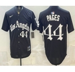 Men's Los Angeles Dodgers #44 Andy Pages Black Gothic Edition Vapor Premier Limited Stitched Jersey