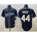 Men's Los Angeles Dodgers #44 Andy Pages Black Stitched Baseball Jersey