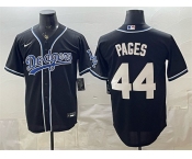 Men's Los Angeles Dodgers #44 Andy Pages Black Stitched Baseball Jersey