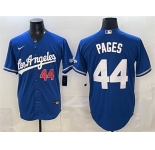 Men's Los Angeles Dodgers #44 Andy Pages Royal Alternate Stadium Stitched Baseball Jersey