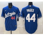Men's Los Angeles Dodgers #44 Andy Pages Royal Alternate Stadium Stitched Baseball Jersey