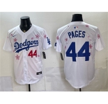 Men's Los Angeles Dodgers #44 Andy Pages White 2025 Tokyo Series Limited Stitched Baseball Jersey