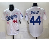 Men's Los Angeles Dodgers #44 Andy Pages White 2025 Tokyo Series Limited Stitched Baseball Jersey